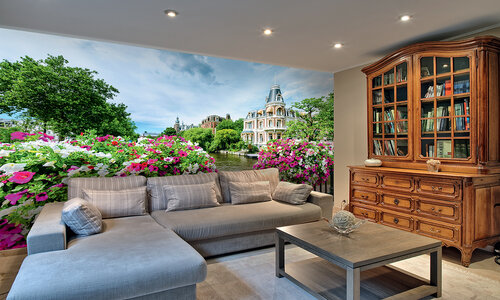 ФОТОПАННО DIVINO DECOR ЦВЕТЫ НА ПЕРИЛАХ D-071 400х270